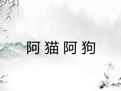 阿猫阿狗