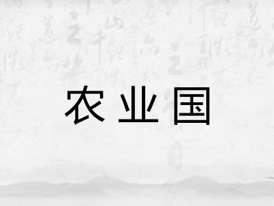 农业国 农业国