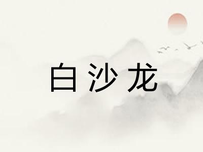 白沙龙 白沙龙