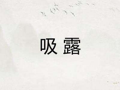 吸露 吸露