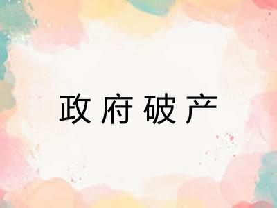 政府破产 政府破产