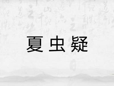 夏虫疑 夏虫疑