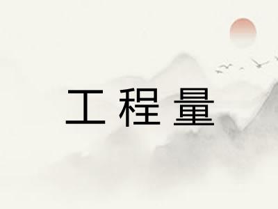 工程量 工程量