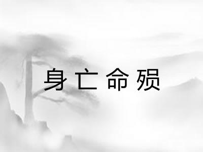 身亡命殒 身亡命殒