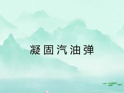 凝固汽油弹 凝固汽油弹