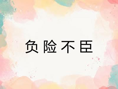 负险不臣 负险不臣