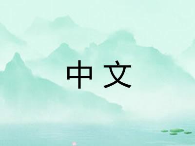 中文 中文