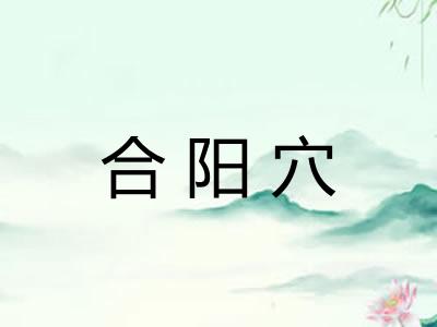 合阳穴 合阳穴