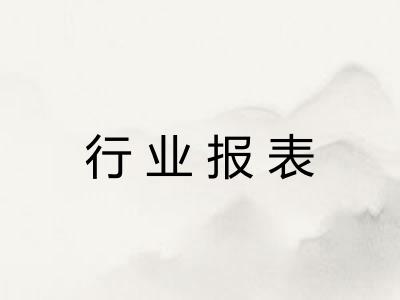 行业报表