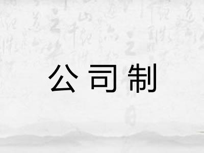公司制