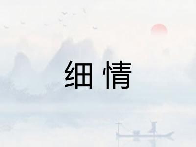 细情 细情