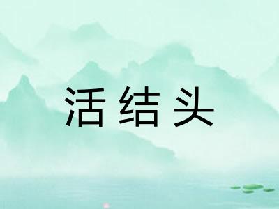 活结头