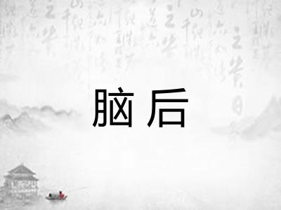 脑后