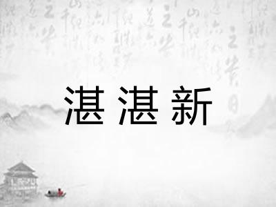 湛湛新