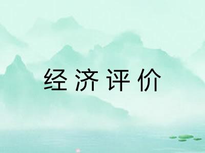 经济评价 经济评价