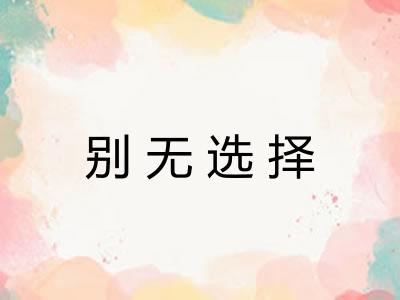 别无选择