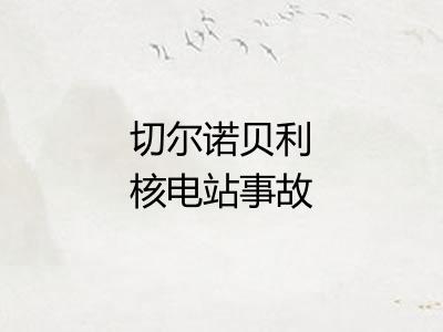 切尔诺贝利核电站事故