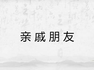 亲戚朋友 亲戚朋友