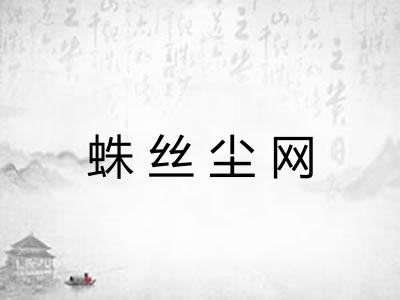 蛛丝尘网 蛛丝尘网