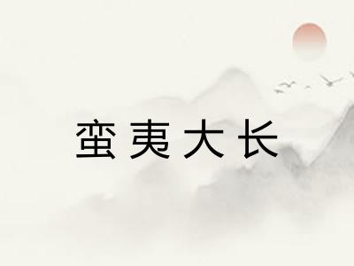 蛮夷大长 蛮夷大长