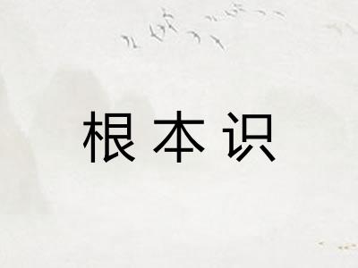 根本识 根本识