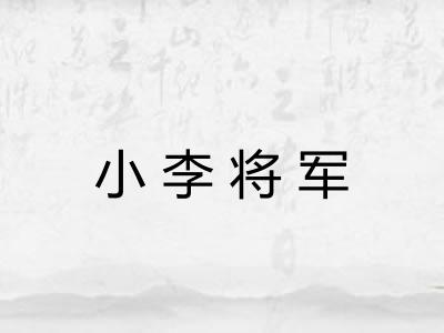 小李将军 小李将军
