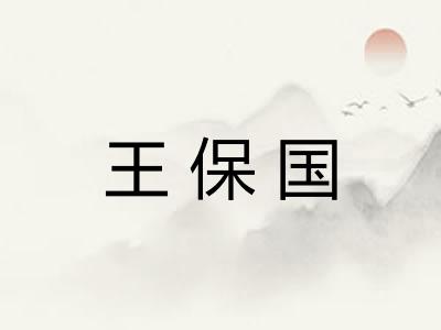 王保国 王保国