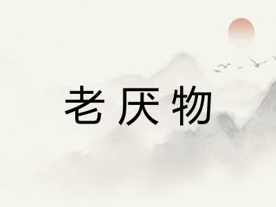 老厌物