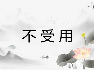 不受用 不受用