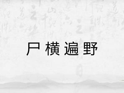 尸横遍野 尸横遍野