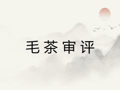 毛茶审评 毛茶审评