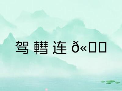 驾轊连𫐄 驾轊连𫐄