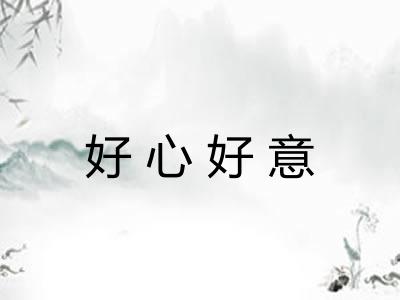 好心好意 好心好意