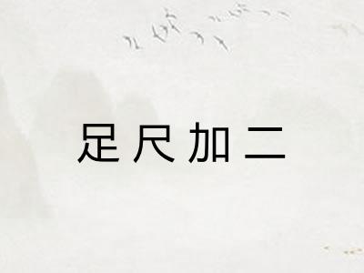 足尺加二 足尺加二