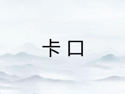 卡口 卡口
