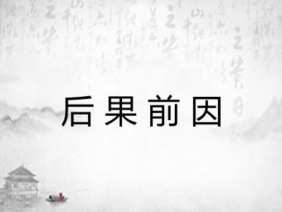 后果前因