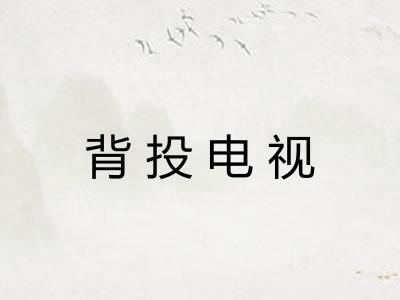 背投电视 背投电视