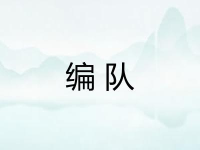 编队 编队