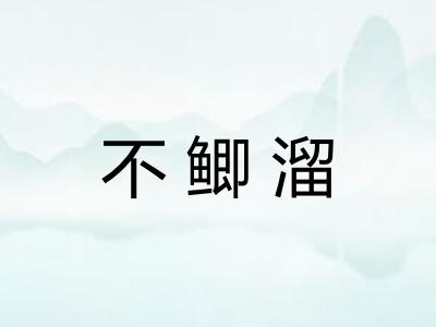 不鲫溜 不鲫溜