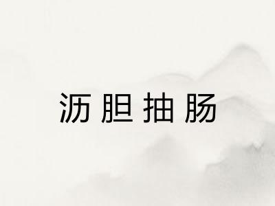 沥胆抽肠 沥胆抽肠