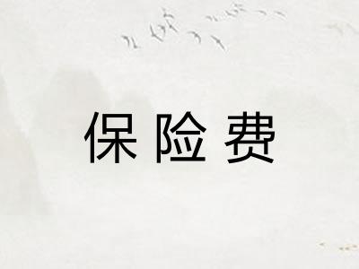 保险费
