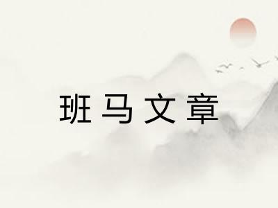 班马文章