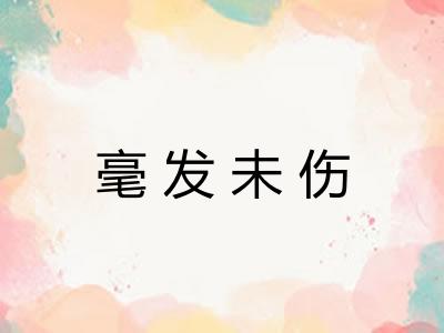 毫发未伤 毫发未伤