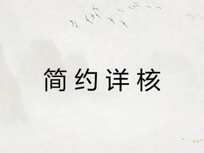 简约详核