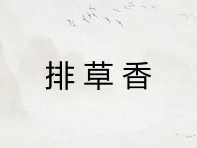 排草香 排草香