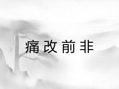 痛改前非