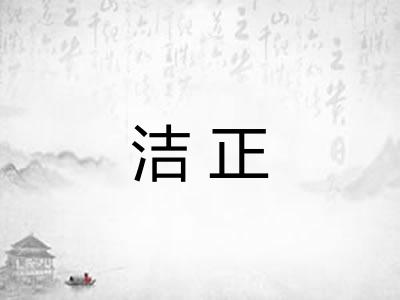 洁正 洁正