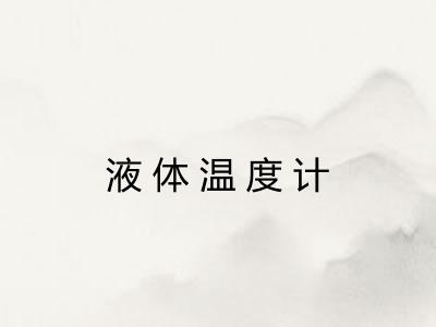 液体温度计 液体温度计