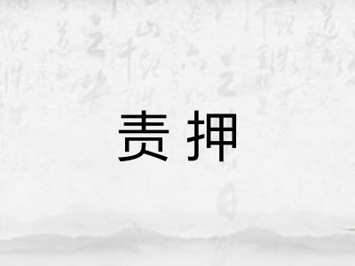 责押 责押