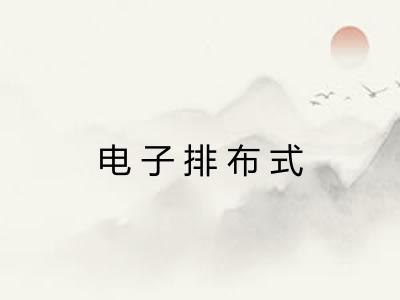 电子排布式